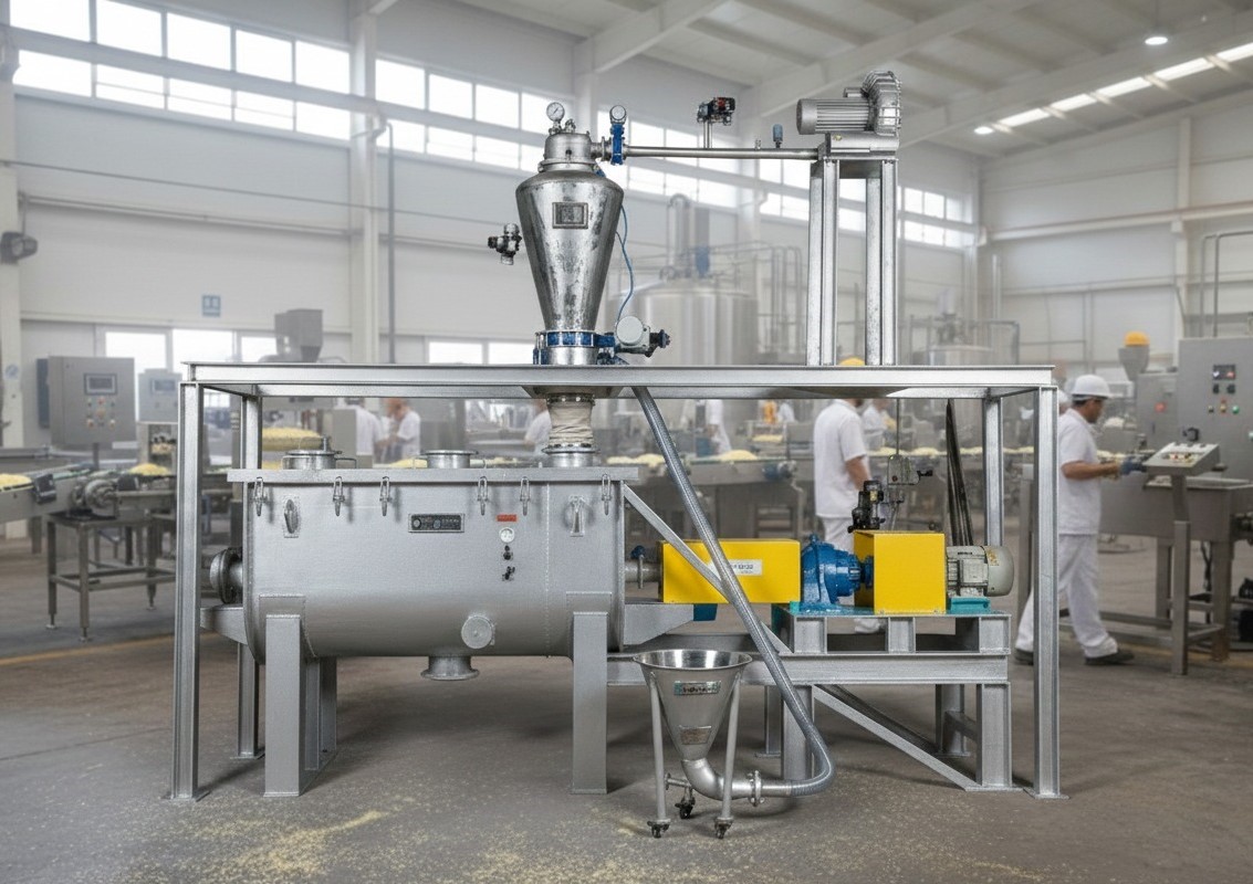Pneumatic Powder Transfer System in Food Industry | Potato Flakes Industry | Stratgem Projects